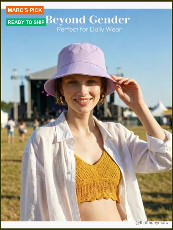 Cotton Bucket Sun Hat Adjustable Drawstring Packable Unisex Beach Travel Fishing main image 4